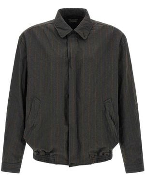 Comme Des Garcons Hommes Plus Pinstriped Jacket - Black
