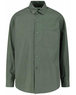 Kaptain Sunshine Striped Shirt - Green