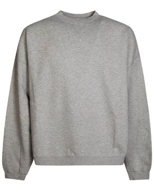Golden Goose Maglia Gc Slub Cotton Fleece With Embroidery - Grey