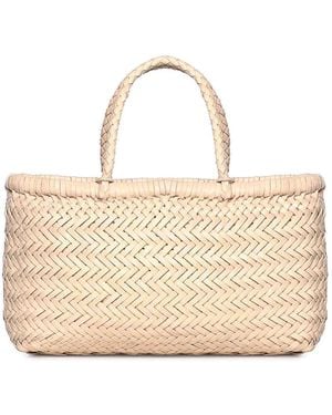 Dragon Diffusion Mini Flat Gora Leather Bag - Natural