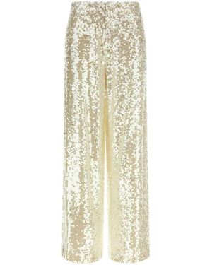 Alberta Ferretti Sequin Trousers - White