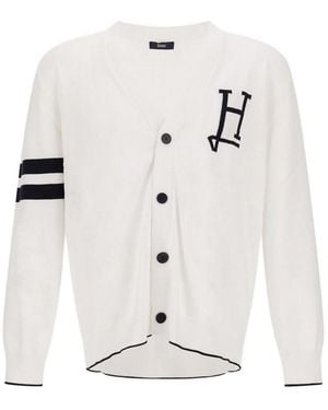 Herno Logo Cardigan - White