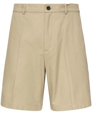Burberry Regular Cotton Shorts - Natural