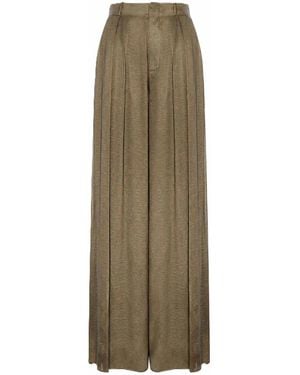 Polo Ralph Lauren Greer Lam Pleated Trousers - Natural