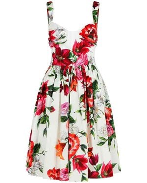 Dolce & Gabbana Cotton Poplin Dress - Red