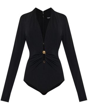 Versace Stretch Crepe Jersey Safety P - Black