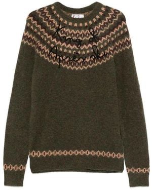 Mc2 Saint Barth Heron Nordic Alpaca Jumper - Green