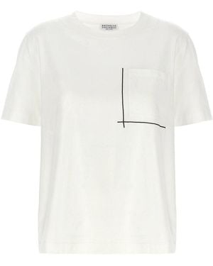 Brunello Cucinelli T-Shirt Monile - White