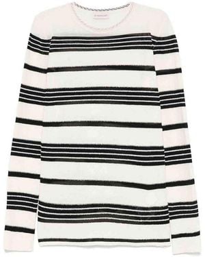 Tシャツ・カットソー MONCLER Top and culotte striped cotton blend set Bianco Moncler Top And Culotte Striped Cotton Blend Set in White | Lyst