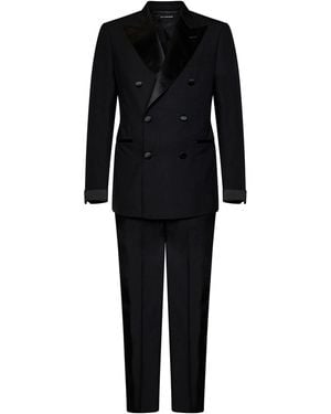 Tom Ford Shelton Tropical Wool Groom Tuxedo Suit - Black