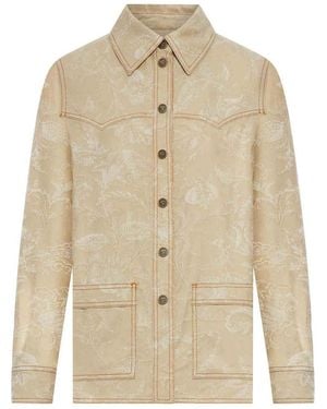 Etro Jacquard Overshirt - Natural