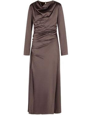 Jonathan Simkhai Cowl-Neck Draped Dress - Brown