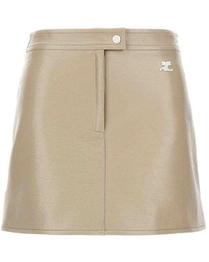 Courreges Reedition Vinyl Skirt - Natural