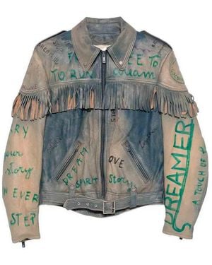 Golden Goose 'Journey' Full Zip Jacket 'Olimpia' Lettering - Blue