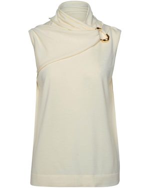 Jil Sander Cream Virgin Wool Tank Top - Natural