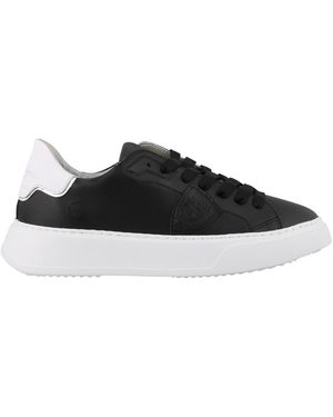 Philippe Model Temple Veau Laced Sneakers - Black