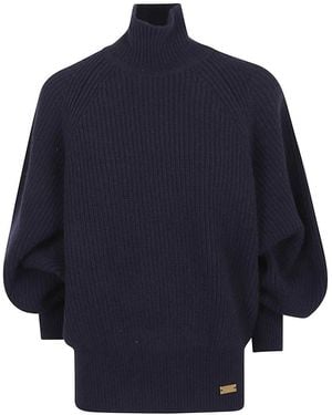 Balmain Oversized High-Neck - Blue