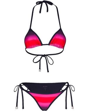 The Attico Shaded Print Bikini Set - White