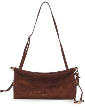 Alaïa Borsa Le Click East West Piccola - Marrone