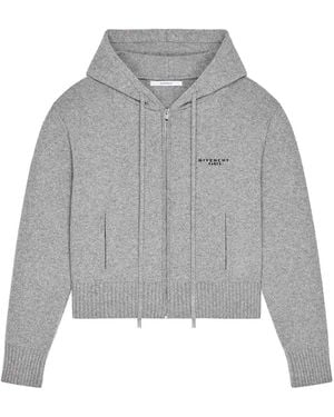 Givenchy Zip Up Cardigan - Gray