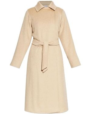 Max Mara Albino Hedgehog Coat - Natural
