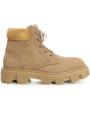 Moncler Peak City Nubuck Ankle Boots - Natural
