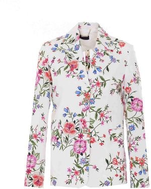 Liu Jo Floral Print Jacket - White