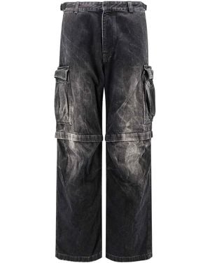 Balenciaga Pantaloni Cargo Denim - Grey
