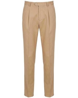 Brunello Cucinelli Garment-Dyed Leisure Fit Pants - Natural