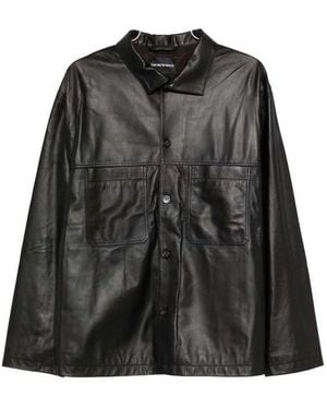 ARMANI EXCHANGE Leather Jacket - Black