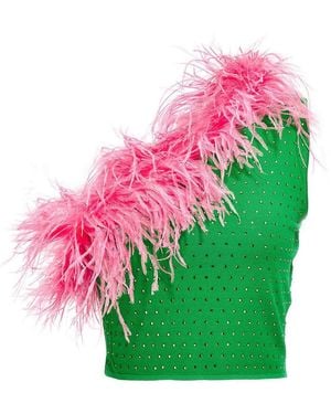 Chiara Ferragni Multicoloured One-Shoulder Top - Pink