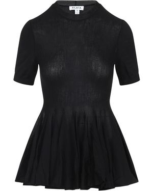 Alaïa Peplum Top - Black