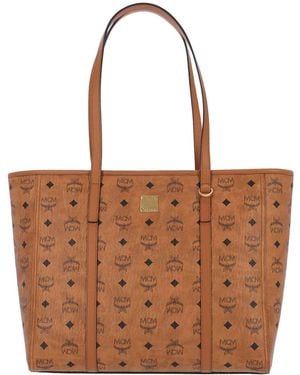 MCM Large Tote Bag - Brown