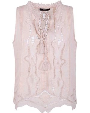 Seventy Raime Embroidered Top - Pink