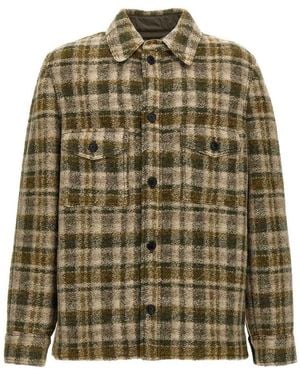 Isabel Marant Plaid Casual Jacket With Textured Fabric - Green