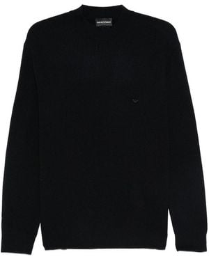 Emporio Armani Wool Crewneck Sweater - Black