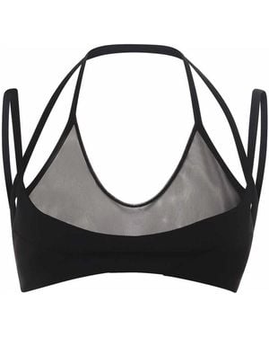 The Attico Nylon Zane Top - Black