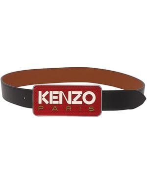 KENZO Reversibile Logo Belt - Red