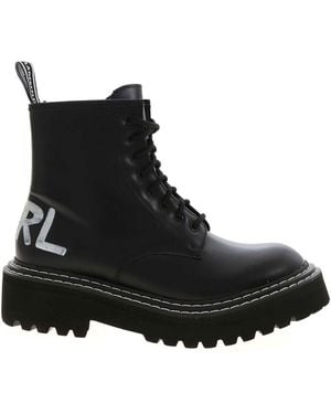 KARL LAGERFELD Patrol Ii Ankle Boots - Black