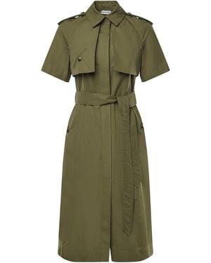 Burberry Cotton Poplin Trench Dress - Green