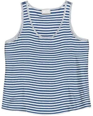 Pierre Louis Mascia Striped Denim Tank Top - Blue
