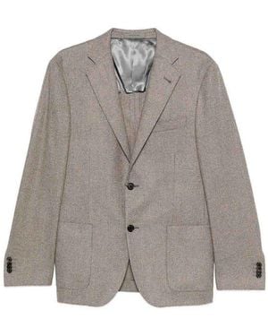 Corneliani Tailored Blazer With Classic Design - Gray
