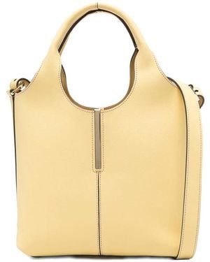 Tod's Leather Mini Tote Bag - Natural