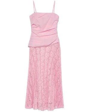 Jonathan Simkhai Cotton And Lace Midi Dress - Pink