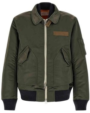 Sacai Double Layer Blouson - Green