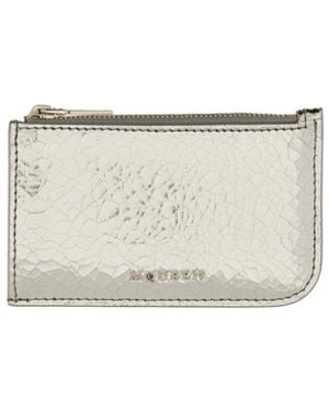 McQueen Card Holder With Logo - White