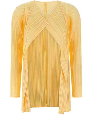 Pleats Please Issey Miyake Mellow Pleats Cardigan - Yellow