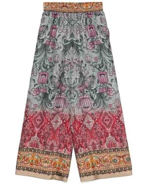 Pierre Louis Mascia Printed Silk Pants - Red