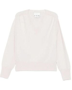 Sa Su Phi V-Neck Jumper - White