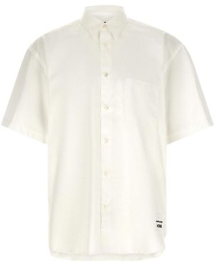 Comme Des Garcons Hommes Plus Logo Embroidery Shirt - White